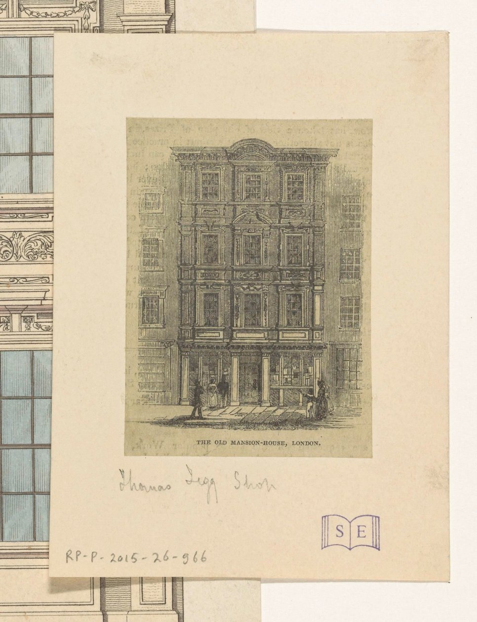 Fasada sklepu Thomasa Tegga w Londynie The Old Mansion House, Londyn (tytuł na obiekcie) autorstwa Anonymous