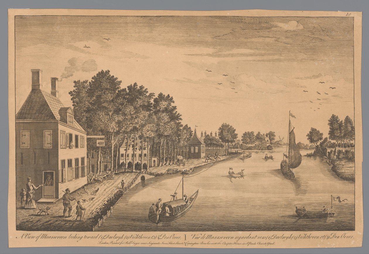 Widok na Maarseveen Widok na Maarseveen patrząc w kierunku (1) Daelwyk (2) Vechthoven (3) & Den Oever / Vüe de Maarseveen kindant vers (1) Daelwyk (2) Vechthoven et (3) Den Oever (tytuł na obiekcie) autorstwa Anonymous