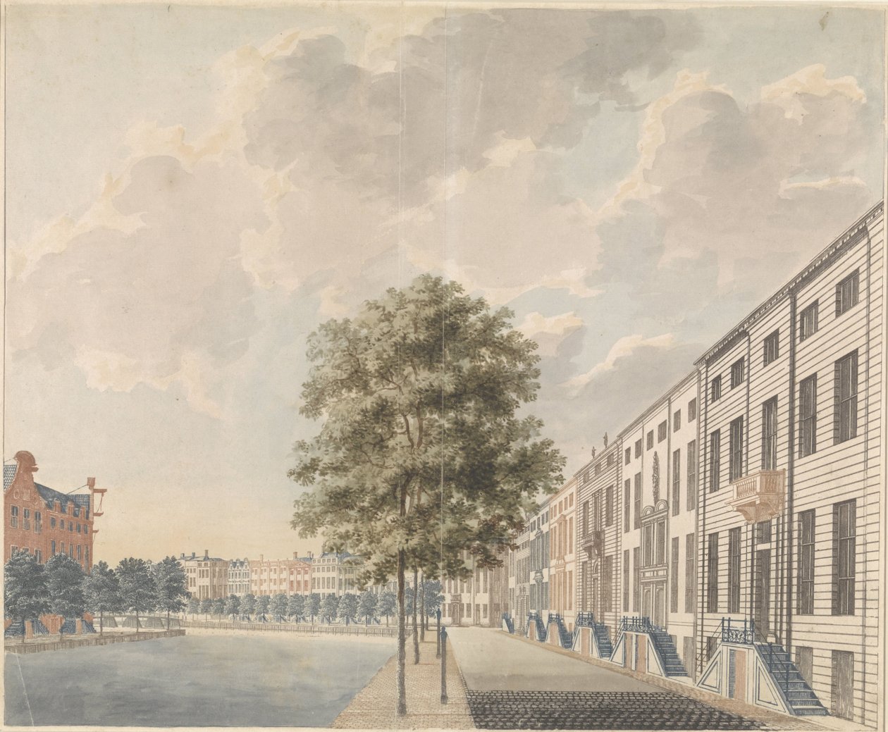 Widok na Herengracht przy Spiegelstraat autorstwa Anonymous
