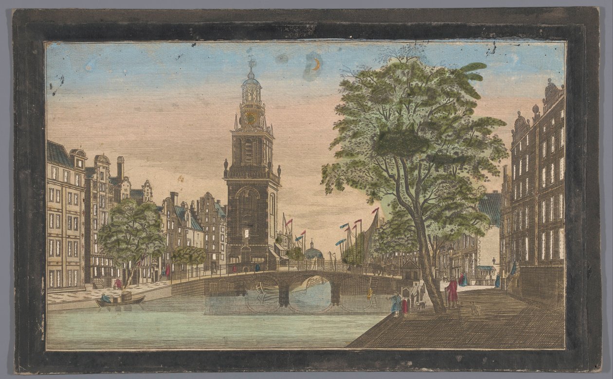Widok na Jan Roodenpoortstoren w Amsterdamie autorstwa Anonymous