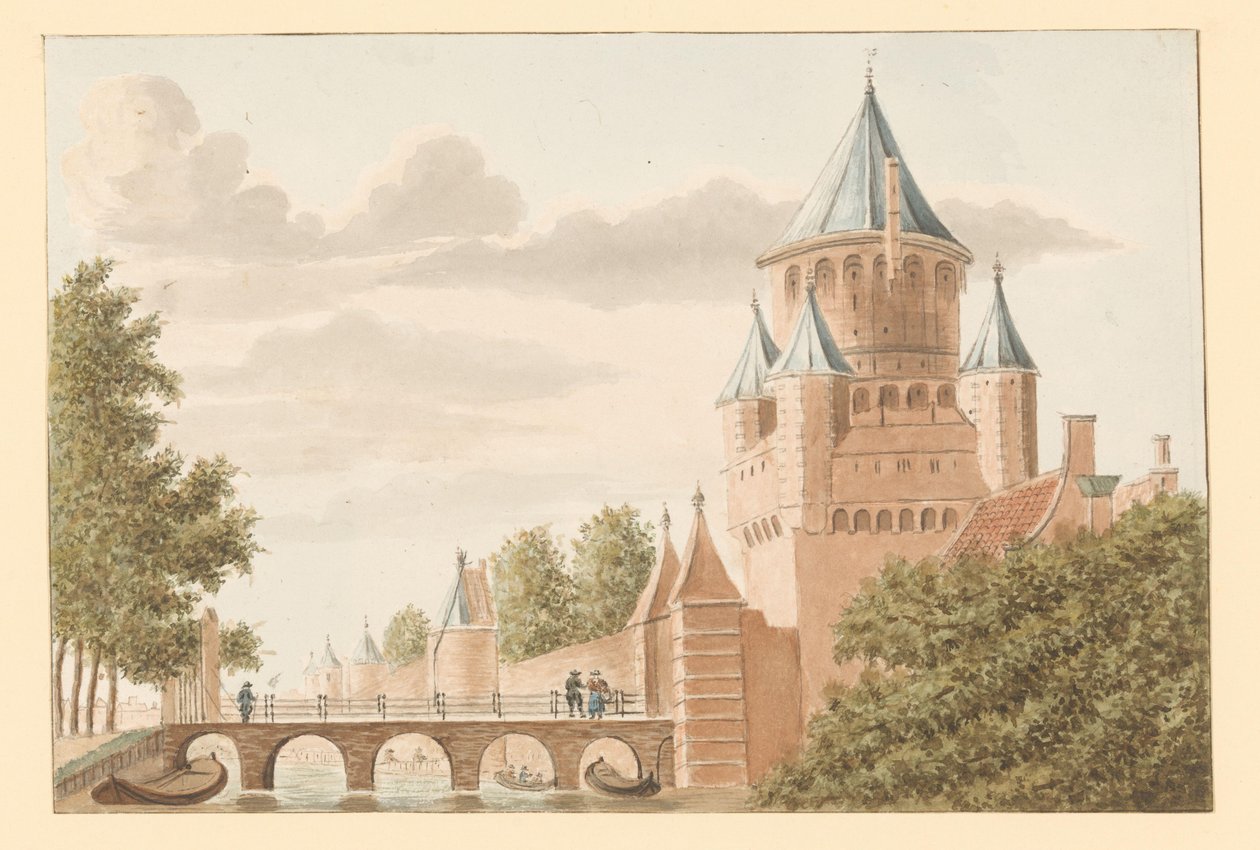 Widok na Kleine Houtpoort w Haarlem autorstwa Anonymous