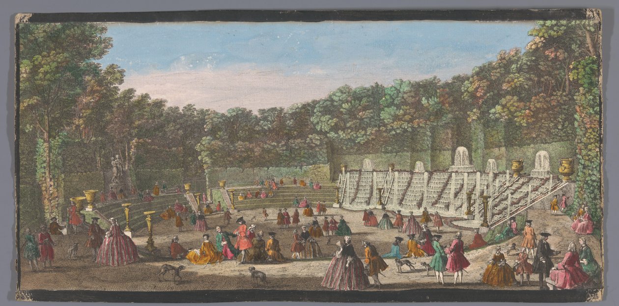 Widok Salle de Bal w Ogrodzie Wersalskim Vues des Bosquets du Jardin de Versailles (tytuł na obiekcie) autorstwa Anonymous