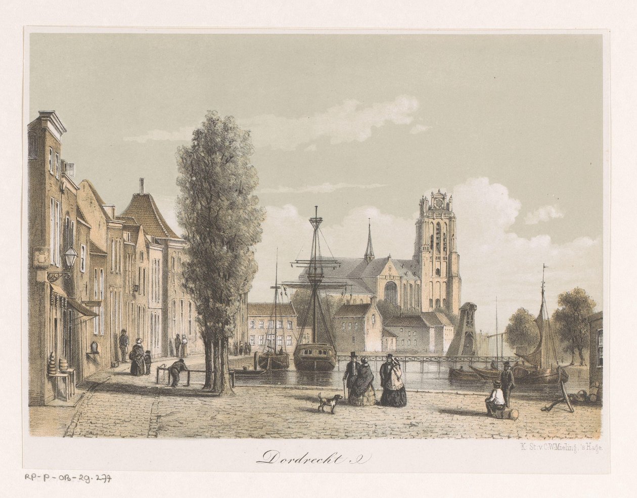 Widok na port w Dordrecht autorstwa Anonymous