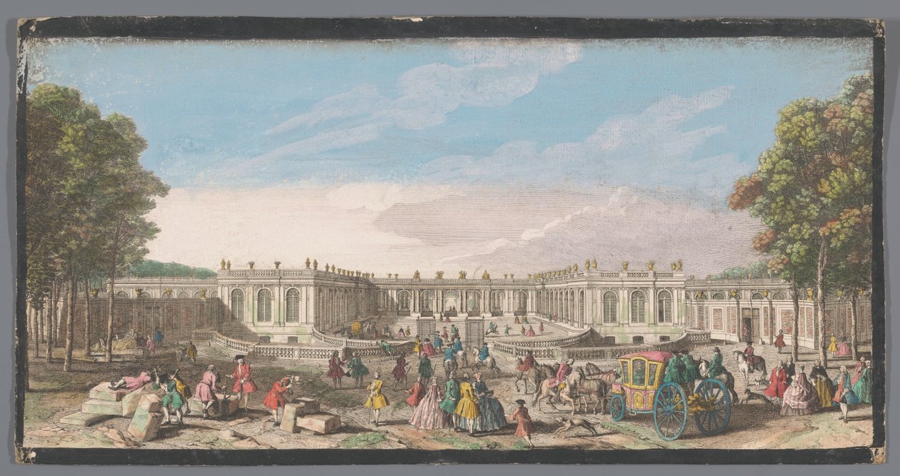 Widok z przodu Grand Trianon w Ogrodzie Wersalskim Vüe ​​de Trianon dans le Parc de Versailles du côté de l