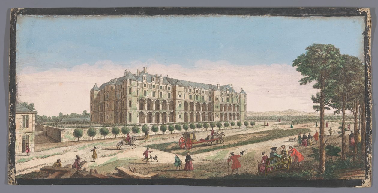 Widok na Château de Madrid w Paryżu Vue du Chateau Royal de Madrid (tytuł na obiekcie) autorstwa Anonymous