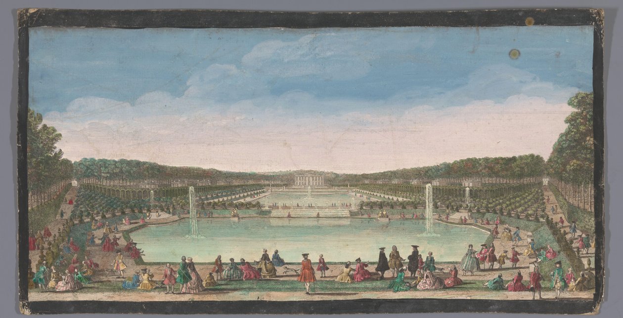 Widok na Château de Marly Nagroda Vue du Chateau de Marli du bas du grand parterre (tytuł na przedmiocie) autorstwa Anonymous