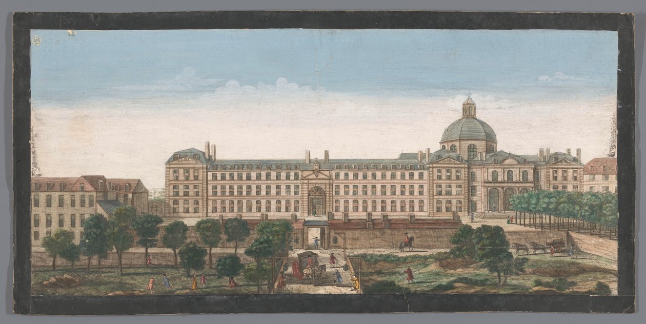 Widok na Hôpital de la Salpêtrière w Paryżu Vue de l