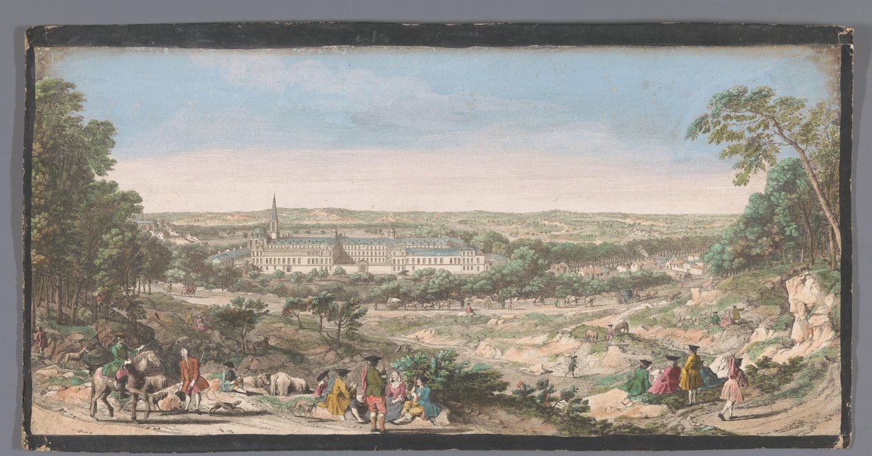 Gezicht op het Royal House of Saint-Louis te Saint-Cyr Widok na krajobraz i Dom Królewski św. Cir (tytuł na obiekcie) autorstwa Anonymous