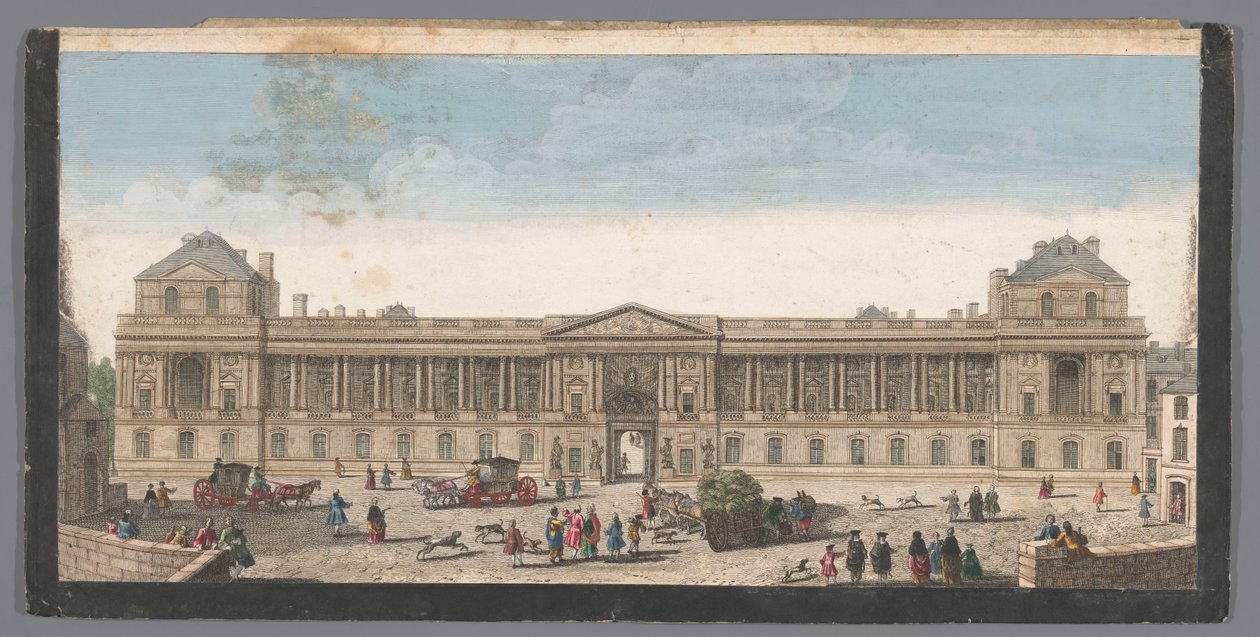Widok na Palais du Louvre w Paryżu autorstwa Anonymous