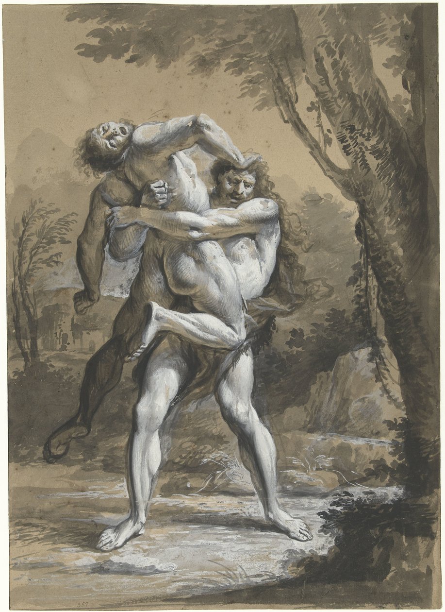 Herkules w Antaeus autorstwa Anonymous