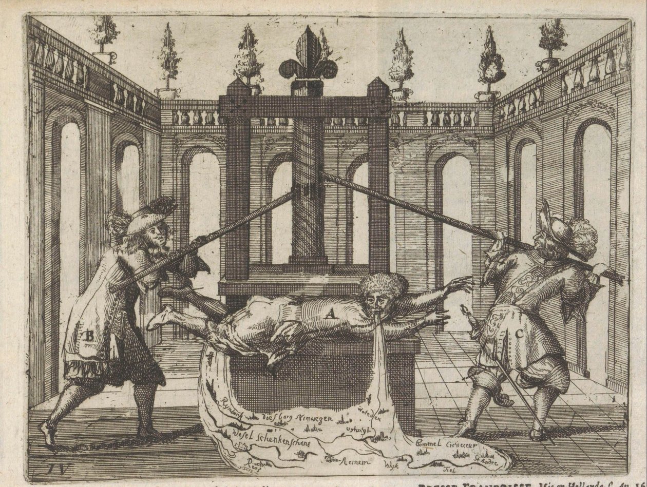 Holandia we francuskiej prasie drukarskiej, 1672-1673 Francja Druck-Pers, Gestelt in Hollant 1672 i 1673 / Presse Francoisse Mis en Hollande l