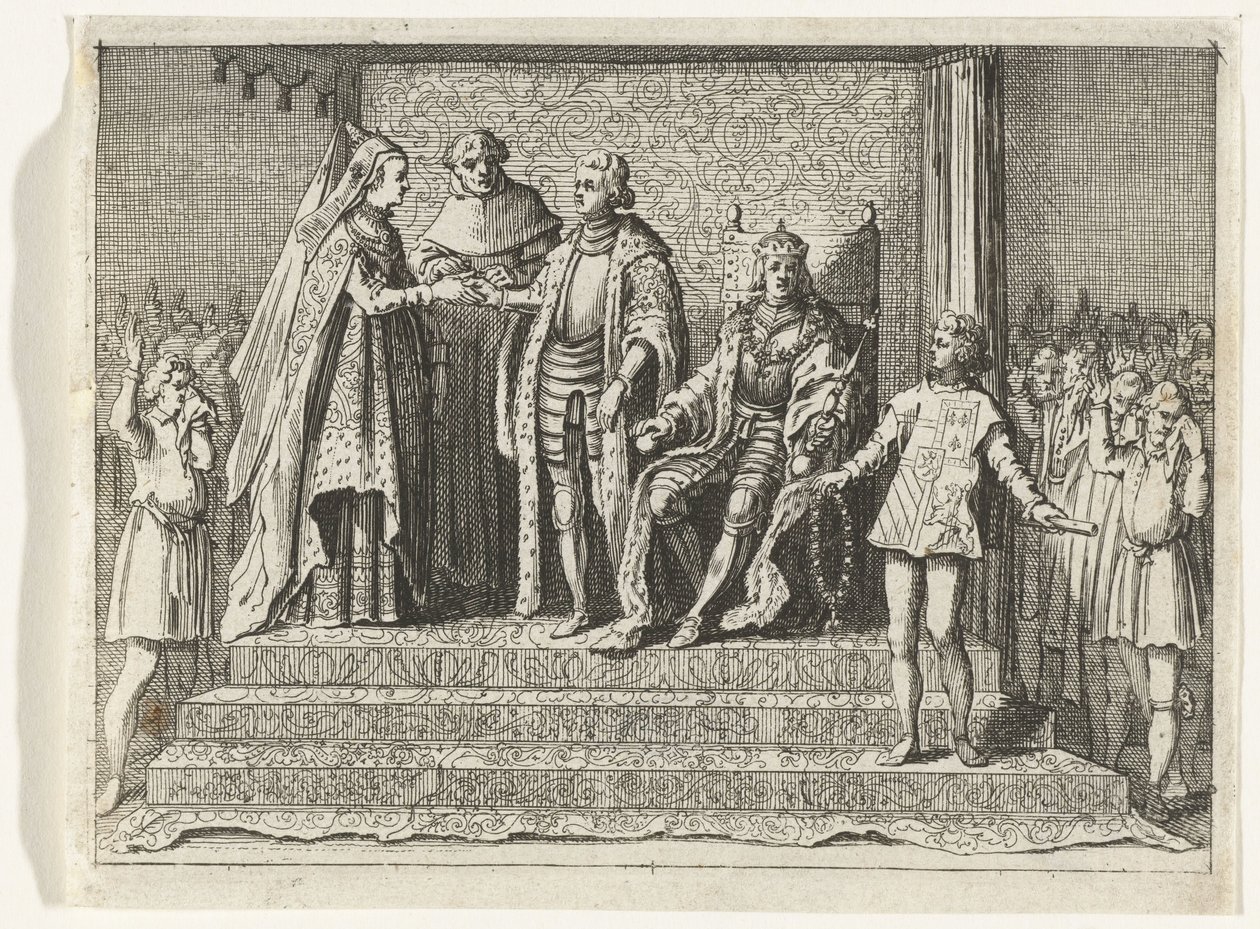 Małżeństwo Jacoby van Beieren i Franka van Borselena, 1434 autorstwa Anonymous