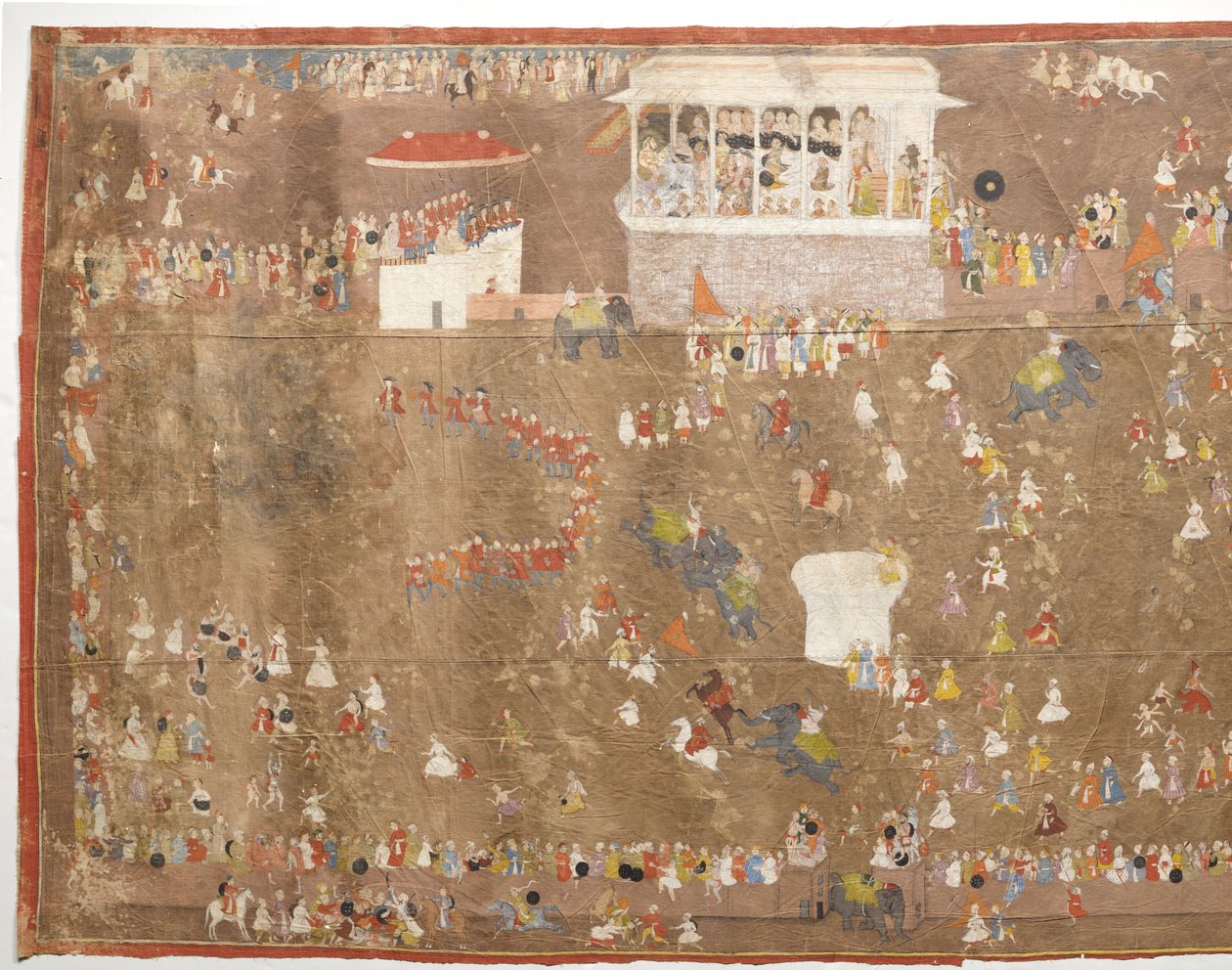Ambasada Joan Ketelaar przy królu Udaipuru Maharana Sangram Singh z Udaipur Zabawia członków Holenderskiej Kompanii Wschodnioindyjskiej kierowanej przez Johana Josuę Ketelaara w 1711 roku autorstwa Anonymous