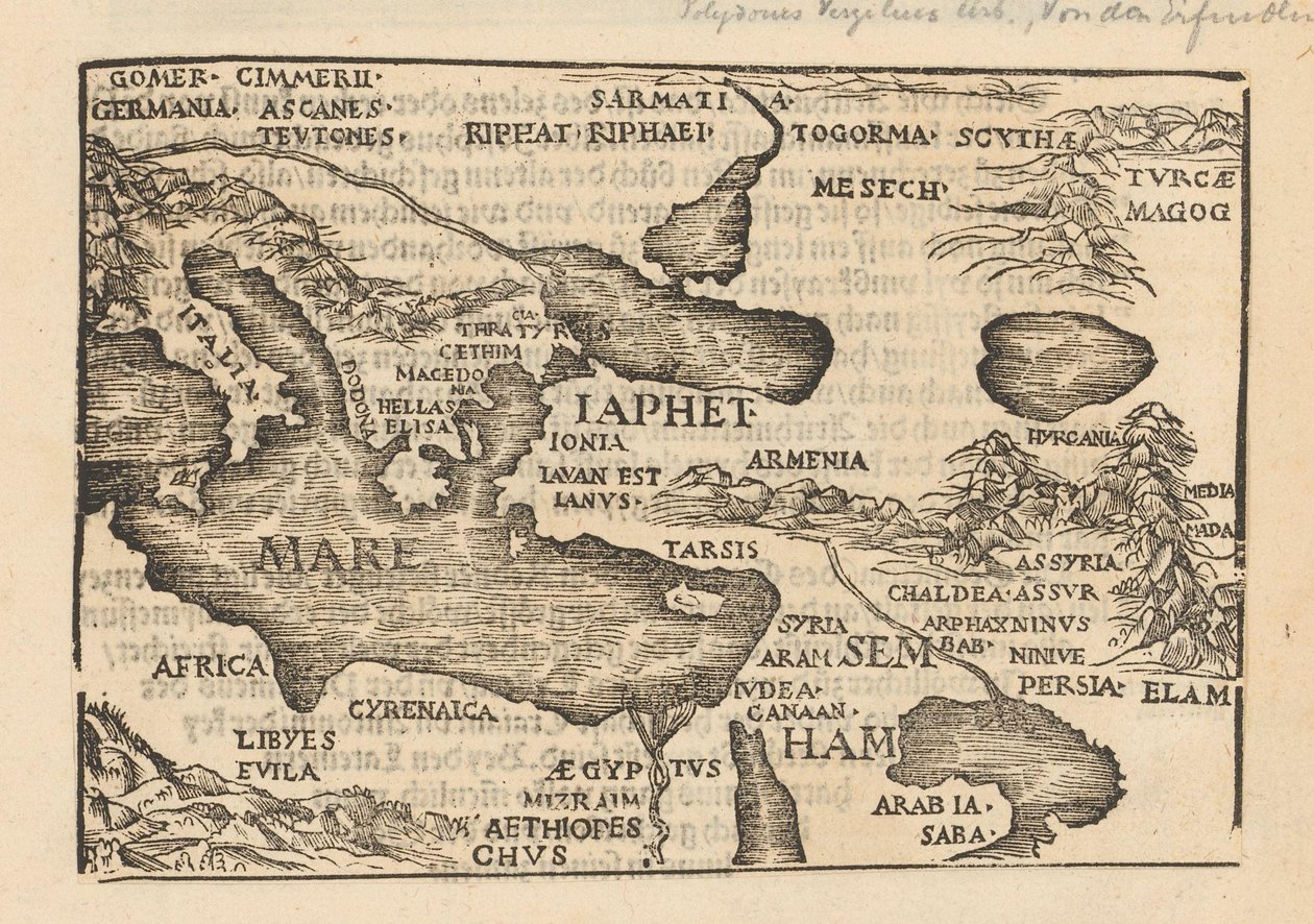 Mapa części śródziemnomorskiego regionu przybrzeżnego i imperium perskiego autorstwa Anonymous