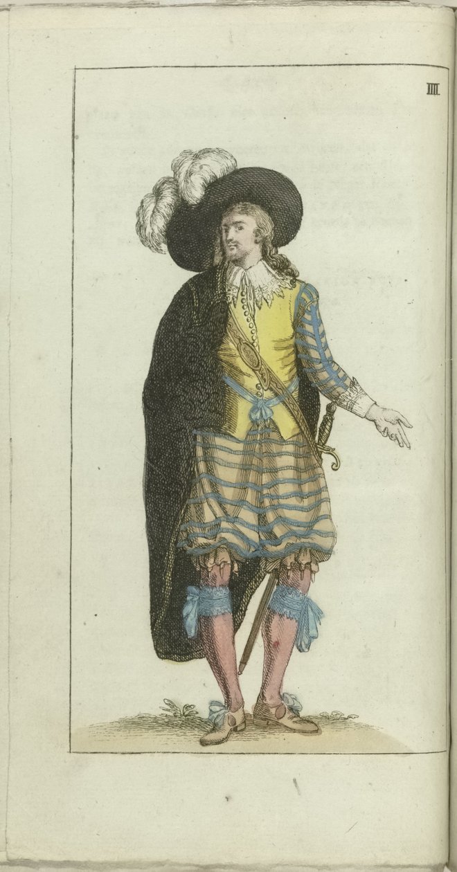Gabinet Mody i Smaku 1791, pl. IIII: Petit maitre z pierwszej połowy 1600 autorstwa Anonymous
