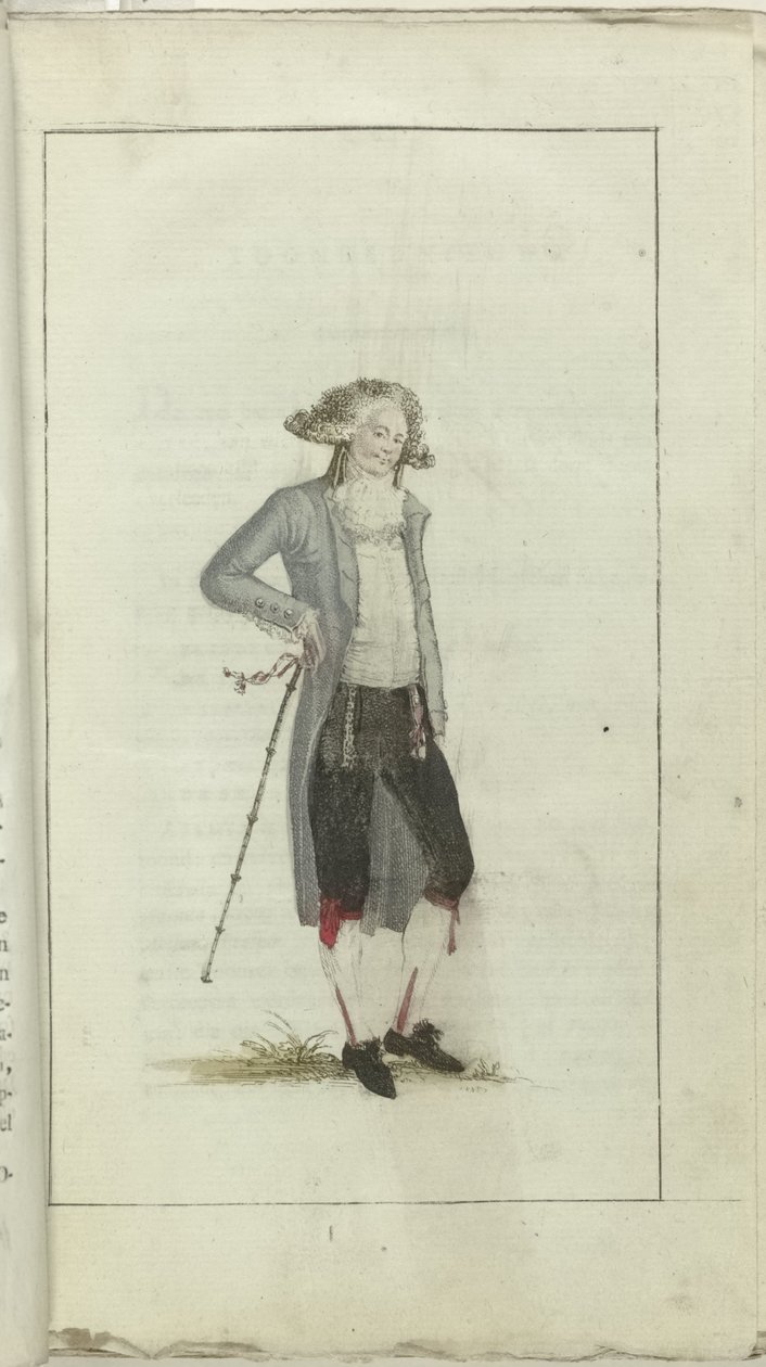 Gabinet Mody i Smaku 1791, pl. I: Petit Maitre autorstwa Anonymous