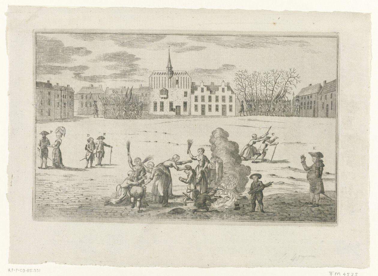 Ukaranie burmistrzów Arnhem Bentinck i Brantsen, 1784 autorstwa Anonymous