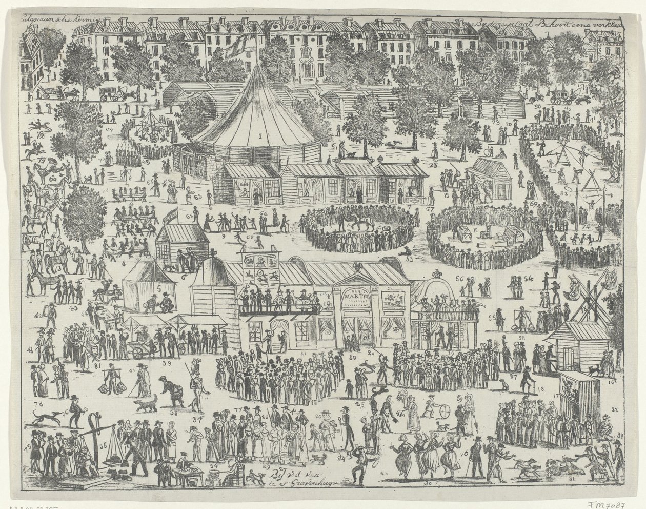 Jarmark na placu w Hadze, 1845 Jarmark utopijny (tytuł na obiekcie) autorstwa Anonymous