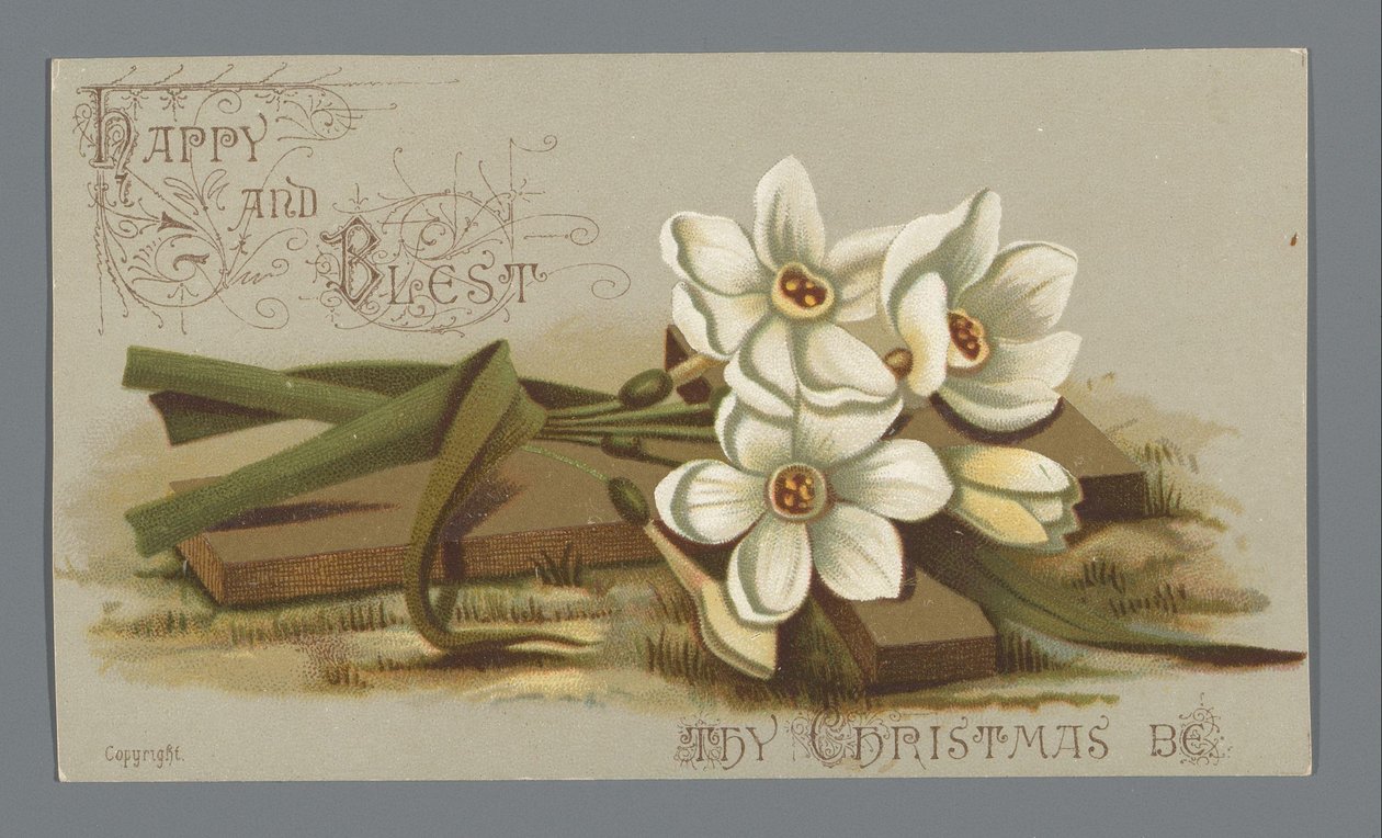 Kartka bożonarodzeniowa na rok 1882 od Louise E. Jaceard do pani Six autorstwa Anonymous