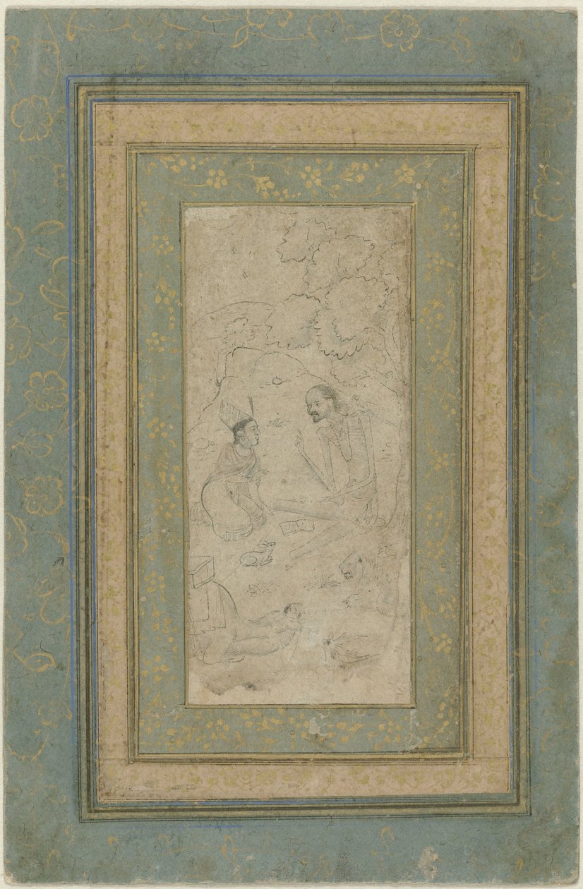 Laila i Majnun na pustyni autorstwa Anonymous
