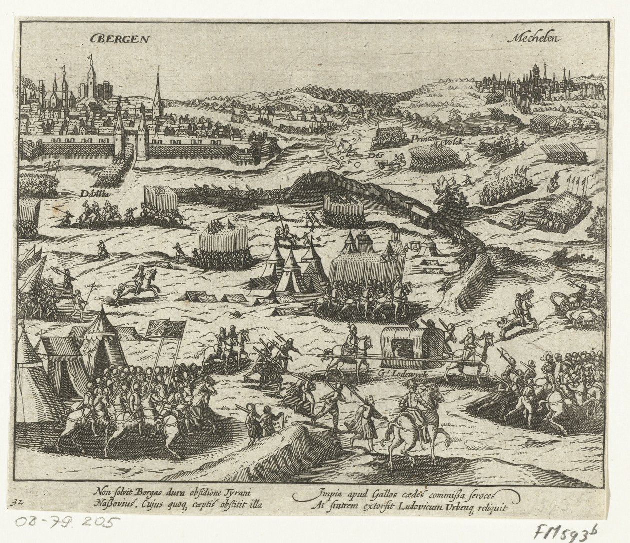 Ludwik z Nassau opuszcza Bergen, 1572 autorstwa Anonymous