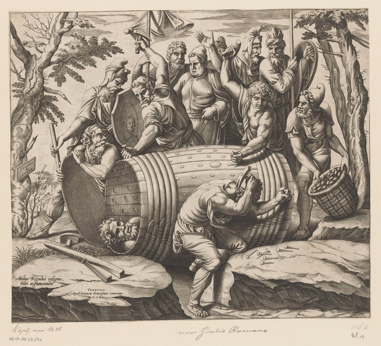 Marteldood van Marcus Atilius Regulus autorstwa Anonymous
