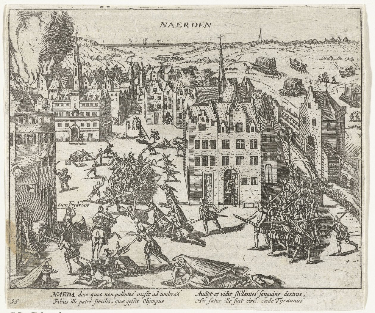 Morderstwo przez Hiszpanów w Naarden, 1572 autorstwa Anonymous