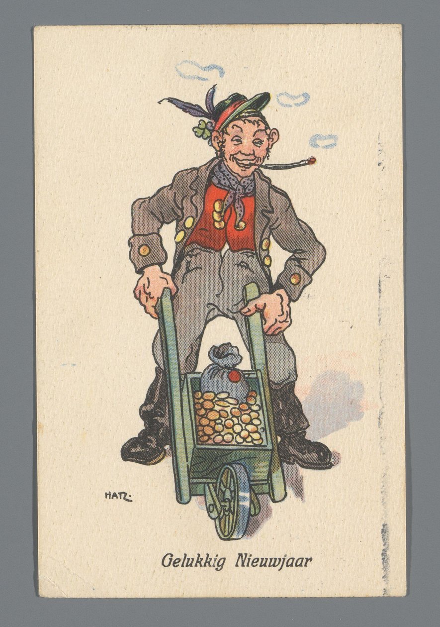 Życzenie noworoczne na rok 1920 od Chrisa i Bep autorstwa Anonymous