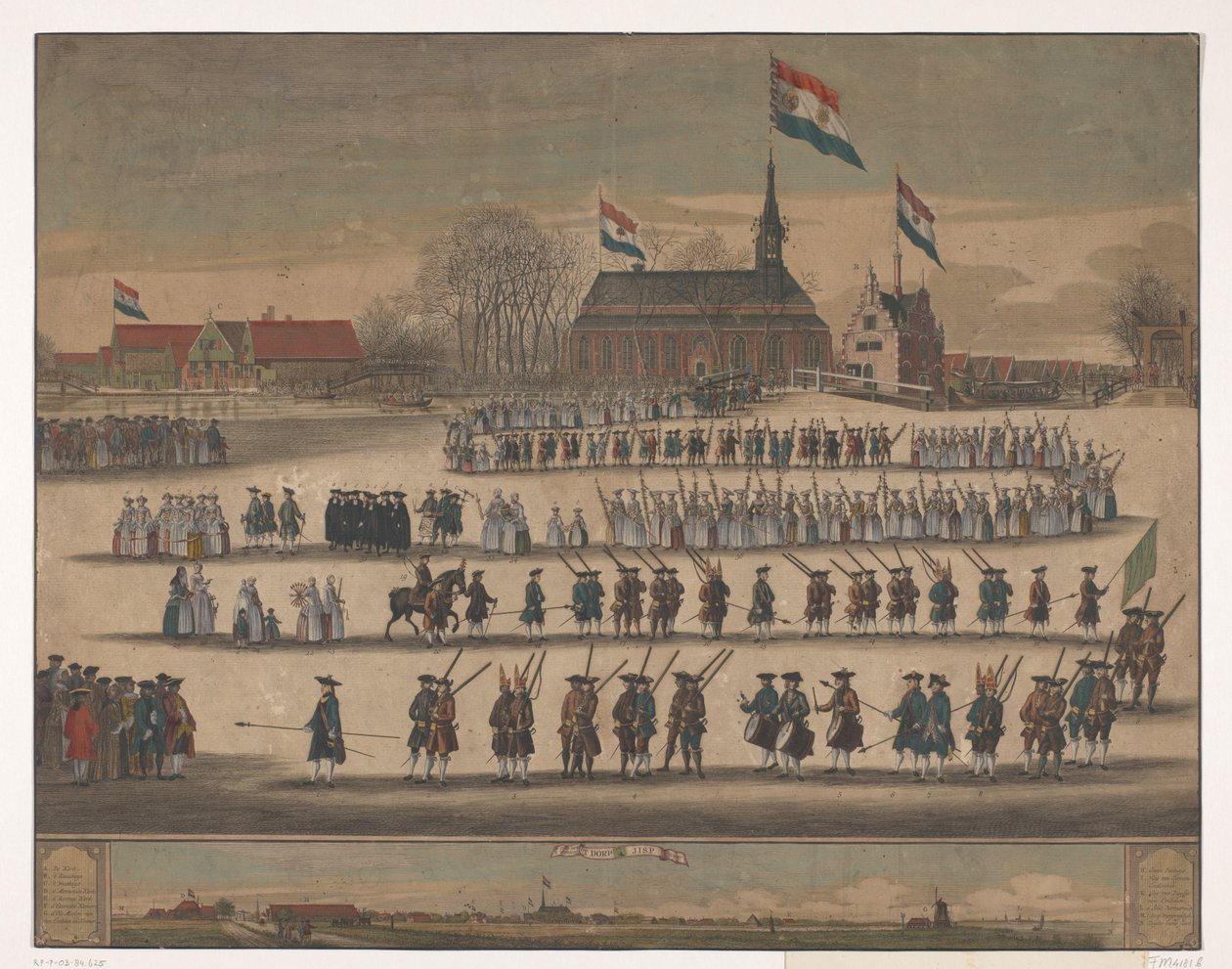 Procesja w Jisp przy instalacji Wilhelma V w 1766 r. autorstwa Anonymous