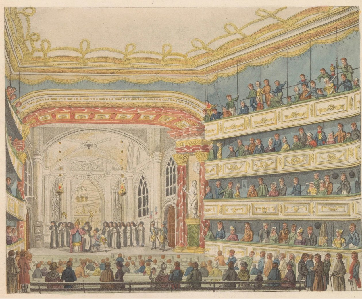 Przedstawienie Gijsbrechta van Aemstela w teatrze w Amsterdamie, ok. 1810-1813 Vue de l