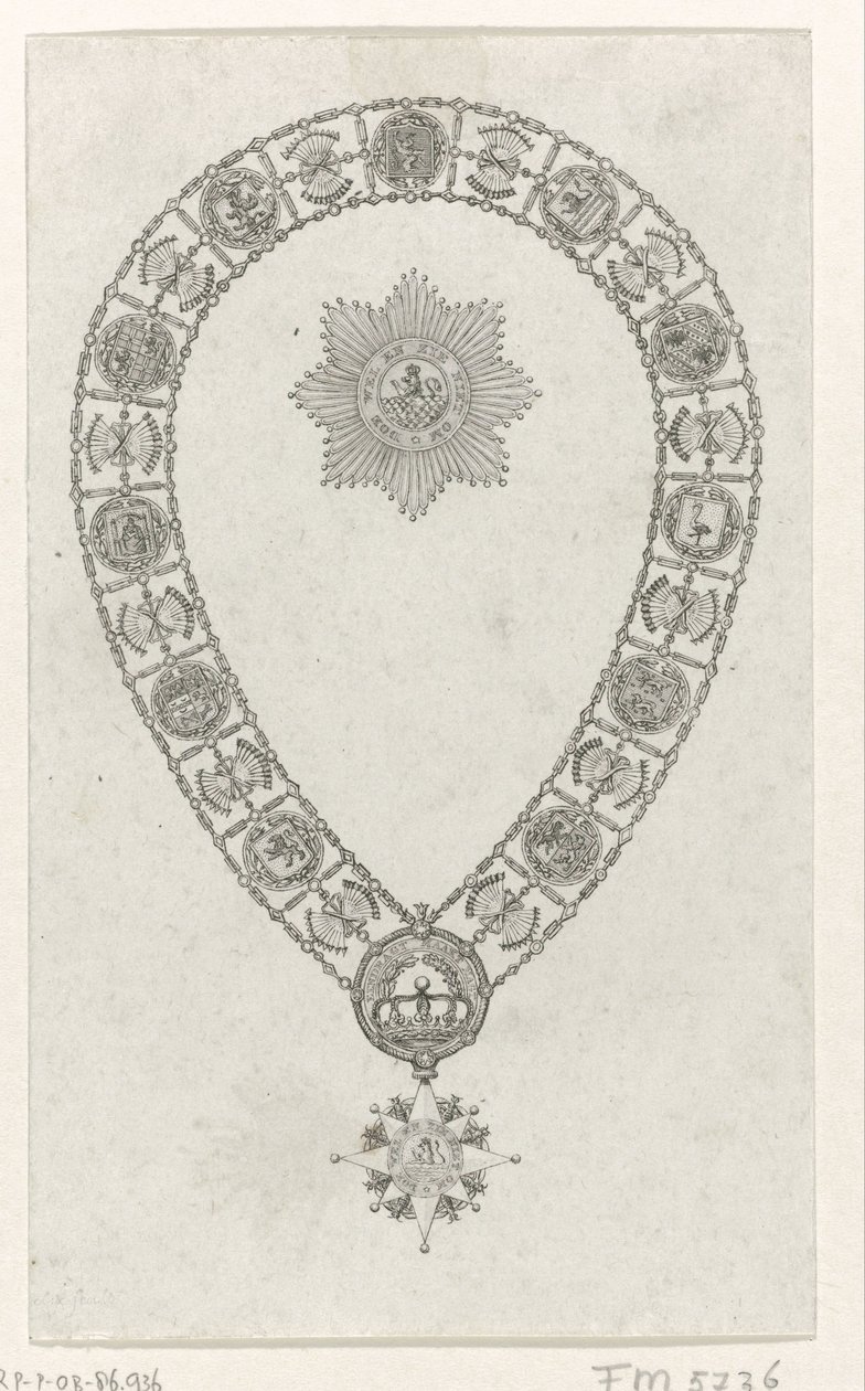 Łańcuch Orderów z Wielkim Krzyżem Królewskiego Orderu Holandii, 1807 autorstwa Anonymous