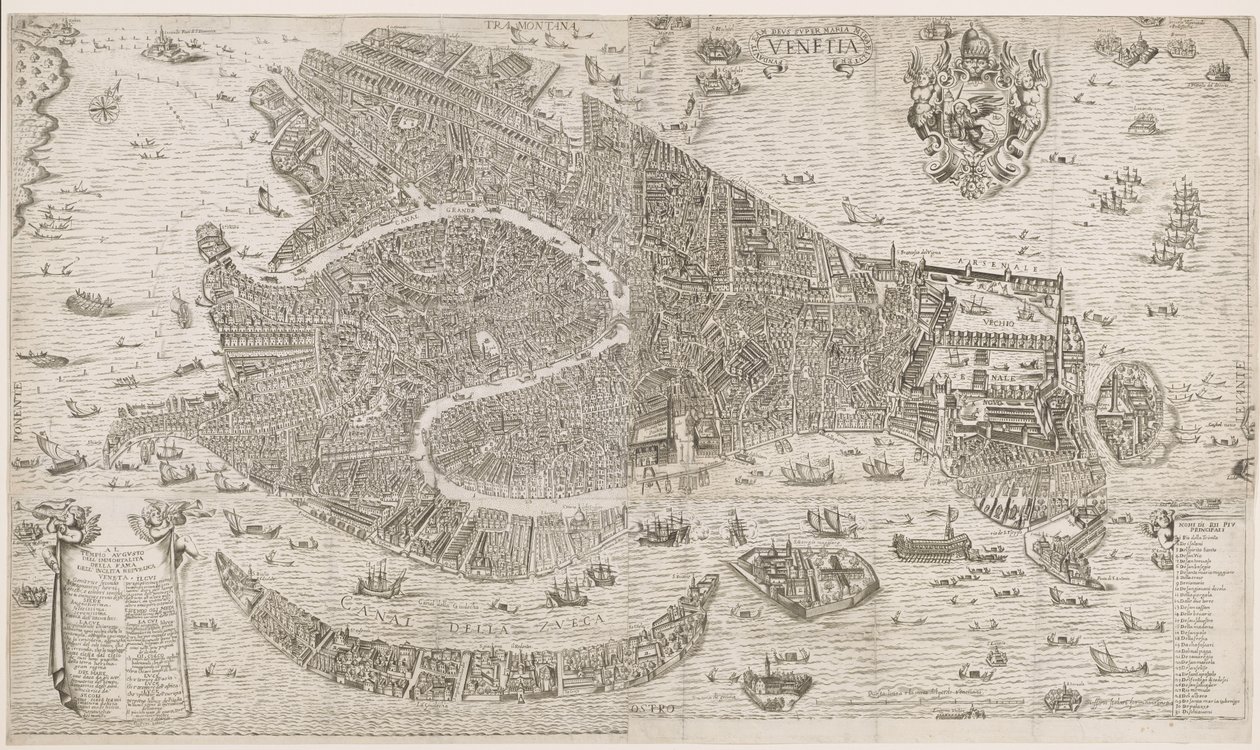 Mapa Wenecji Wenecja (tytuł na obiekcie) autorstwa Anonymous