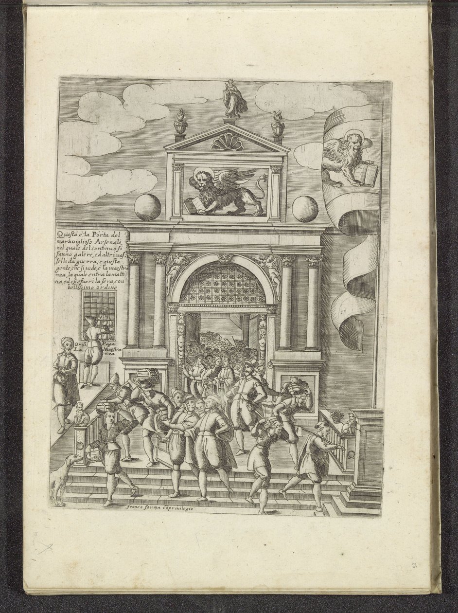 Porta Magna van het Venetiaans Arsenaal Scenes uit het Venetiaanse leven (tytuł serii) Habiti d