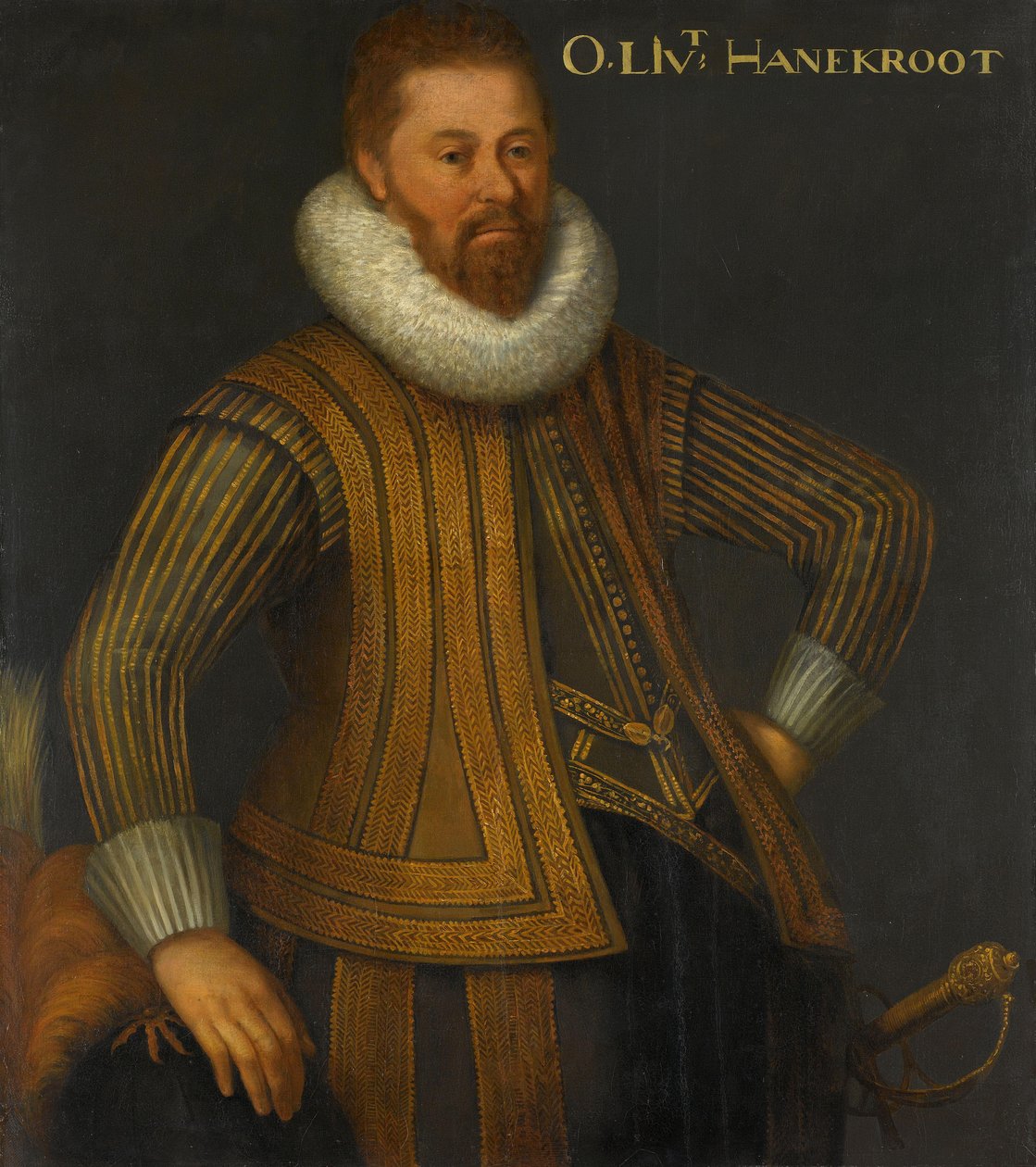 Portret Eberhardta Hanekrodta (Everta Hanecrota), kapitana kompanii Ernsta Kazimierza z pułku Nassau autorstwa Anonymous
