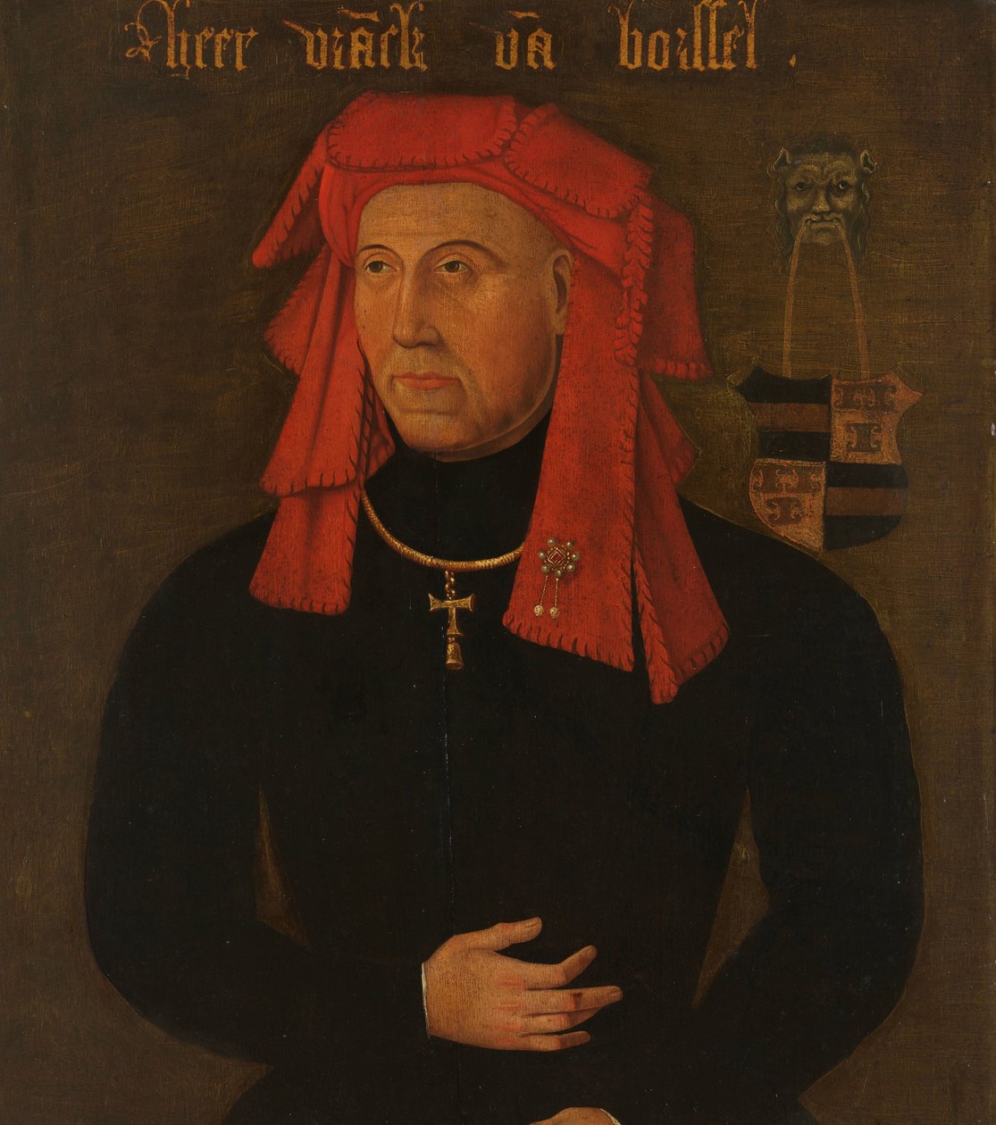 Portret Franka van Borselena, Lorda Sint Maartensdijk i Stadtholder Holandii, czwartego Męża Jakuba Bawarskiego, hrabiny Holandii i Zelandii (Jacqueline, hrabina Hainaut) autorstwa Anonymous