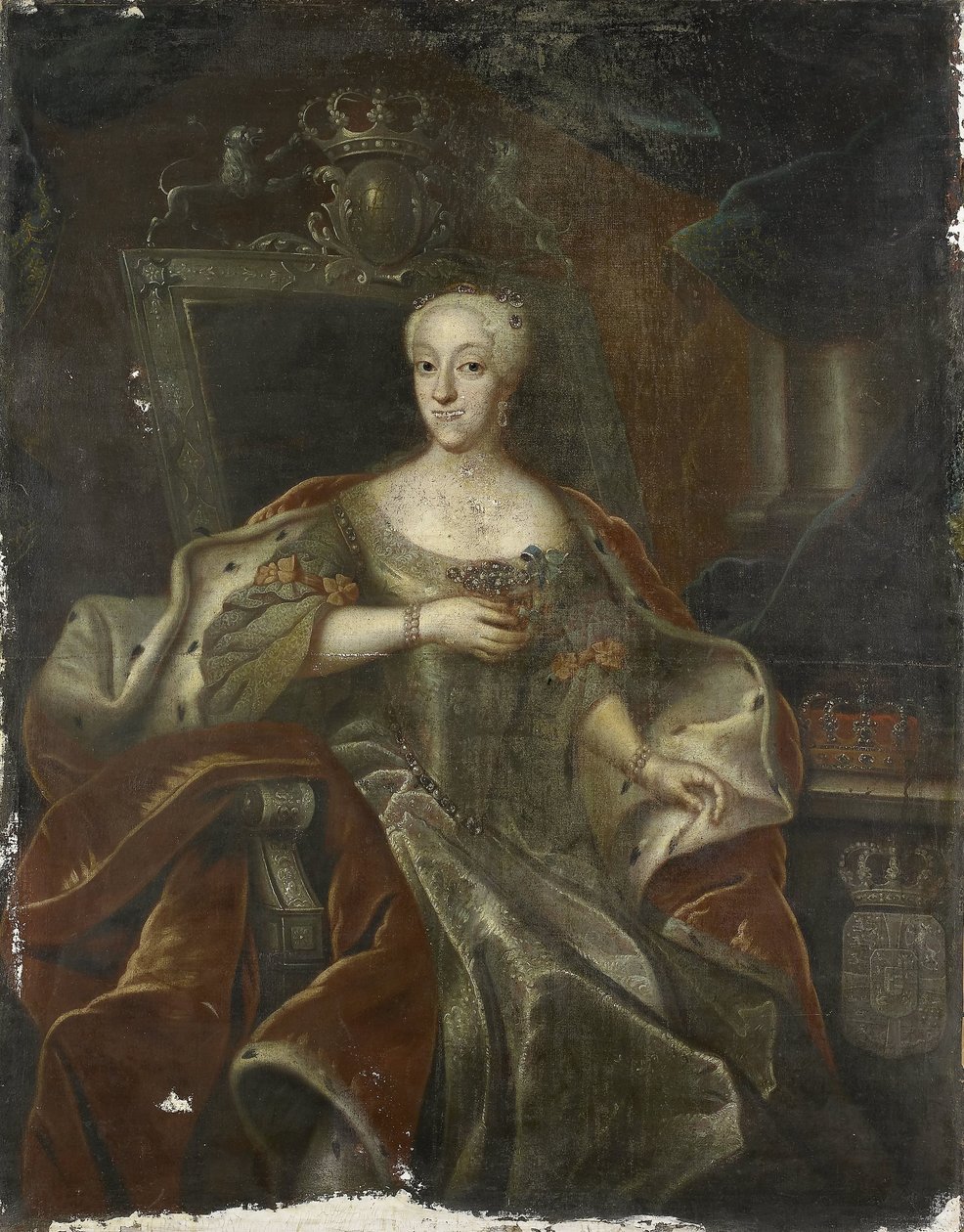 Portret księżniczki Charlotte Amalie, córki Fryderyka IV, króla Danii autorstwa Anonymous