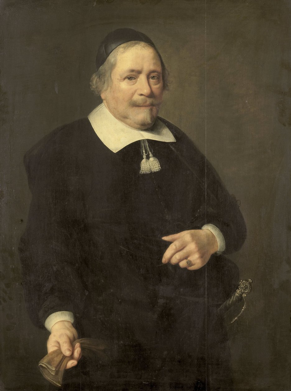 Portret mężczyzny, przypuszczalnie Willem van de Velden, sekretarz Hugo de Groot autorstwa Anonymous