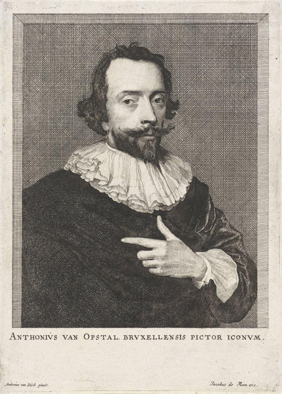 Portret Antona van Opstal Anthonius van Opstal Bruxellensis pictor iconum (tytuł na obiekcie) autorstwa Anonymous