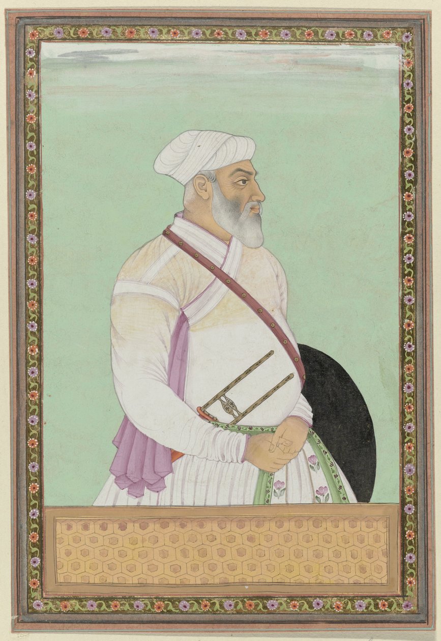 Portret Dalil-khana, wielkiego wezyra Aurangzeb, był gubernatorem (subagarem) prowincji Deccan; pochodzi z Rohela Pathans autorstwa Anonymous