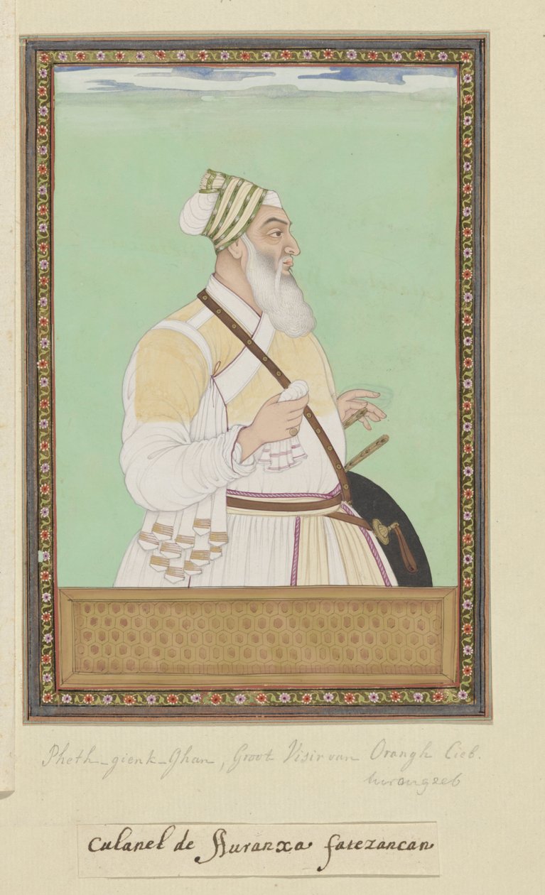 Portret Fath Jang Khan, wielkiego wezyra Aurangzeb autorstwa Anonymous