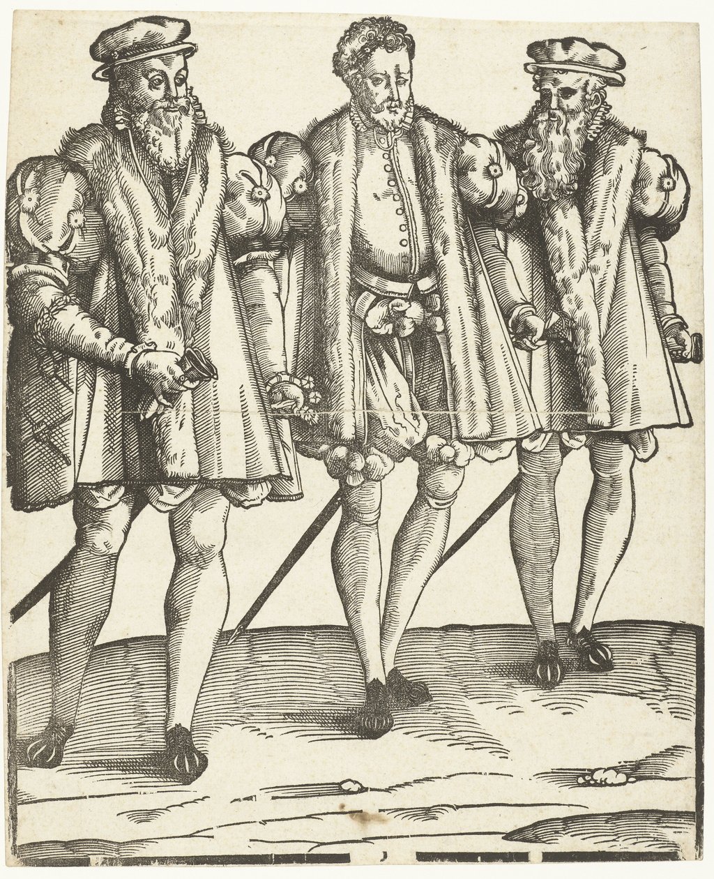 Portret Gasparda, Francois i Odety de Coligny autorstwa Anonymous