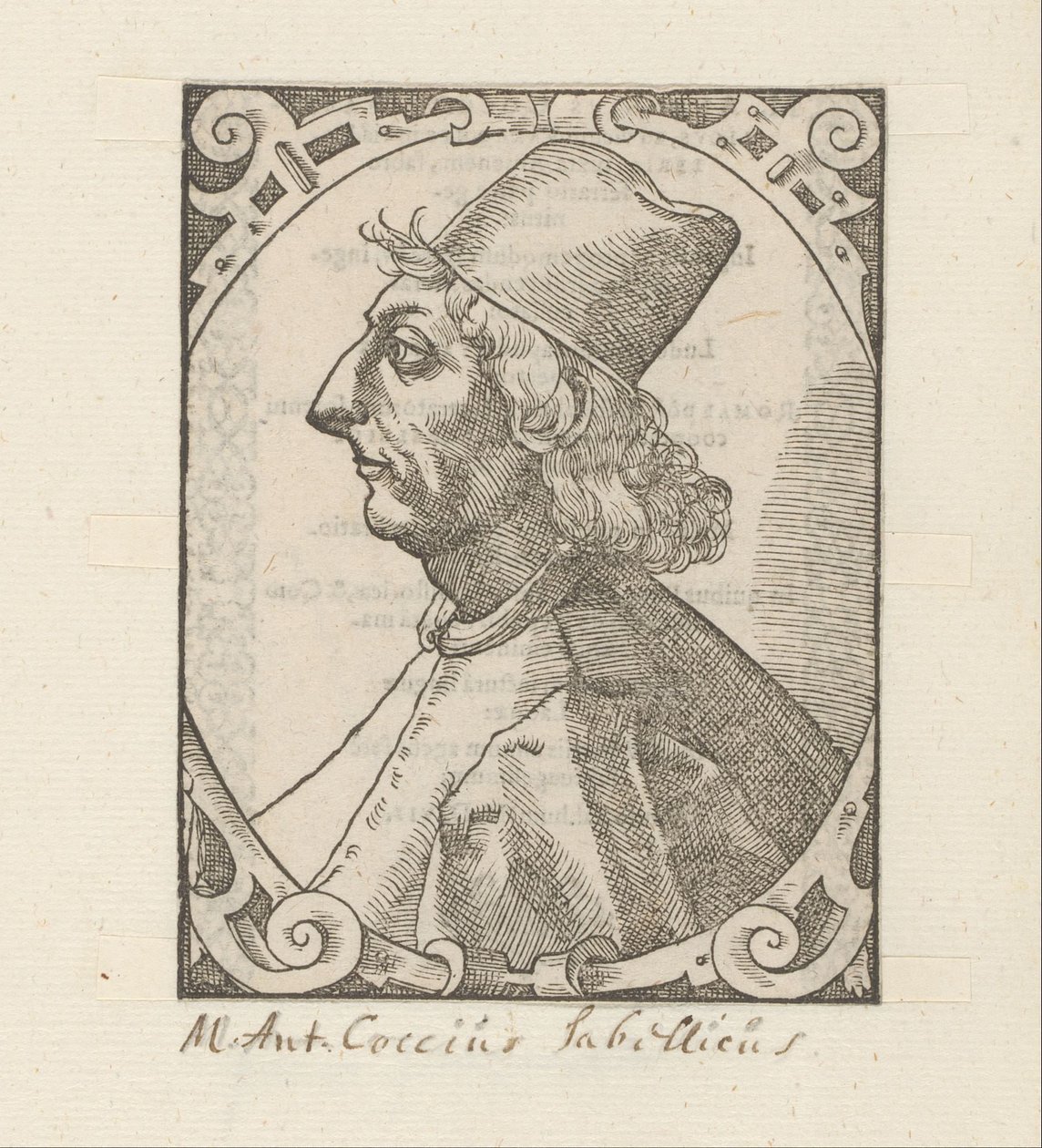 Portret van Marcus Antonius Coccius Sabellicus autorstwa Anonymous