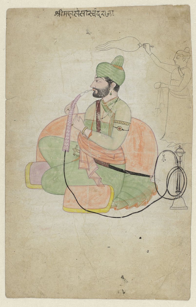 Portret van Sansar Chand, pośmiertnie autorstwa Anonymous