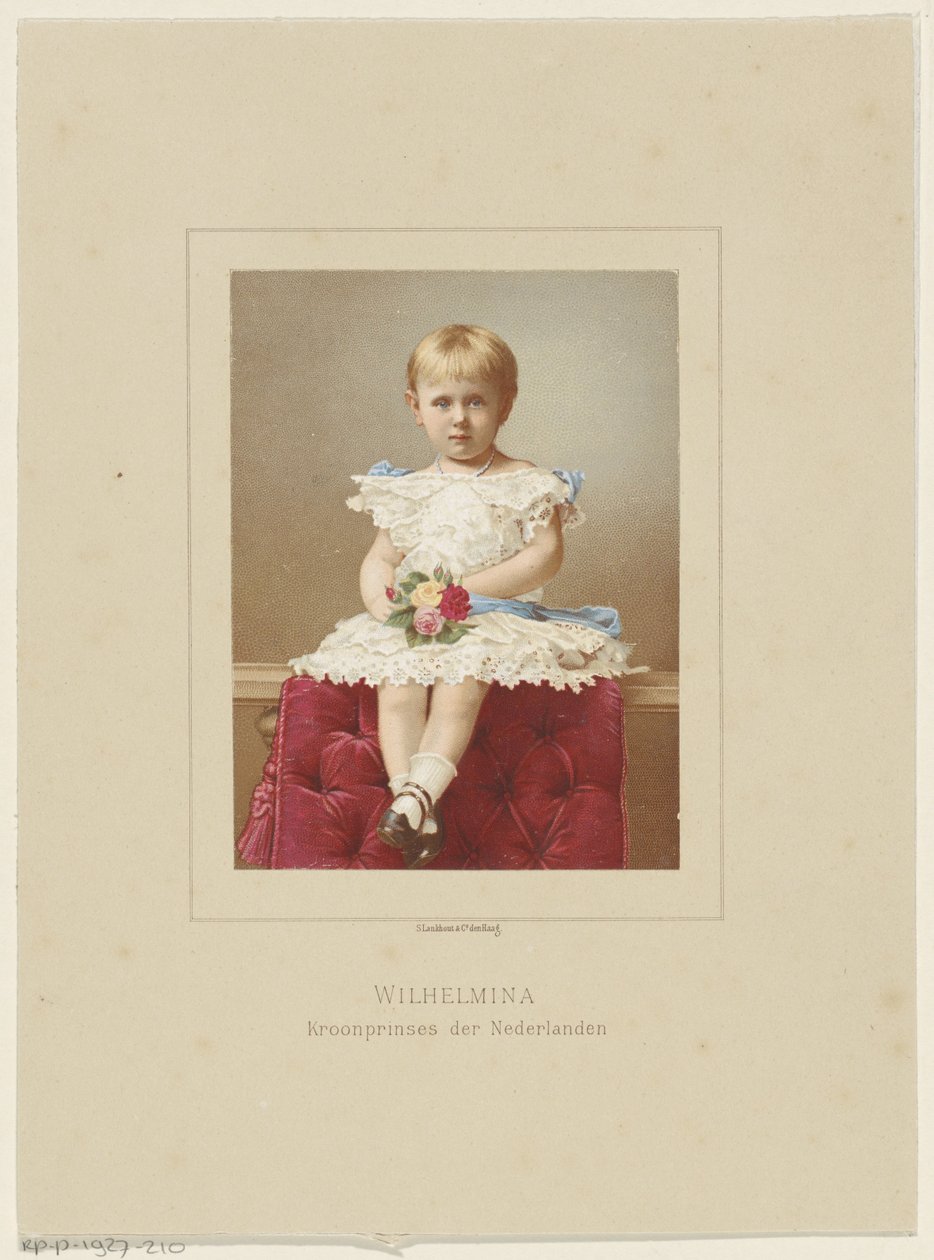 Portret Wilhelminy, królowej Holandii autorstwa Anonymous
