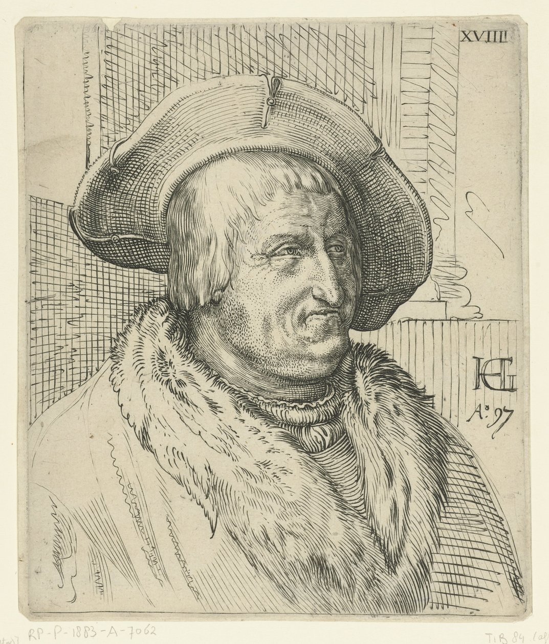 Portret mężczyzny w kapeluszu autorstwa Anonymous