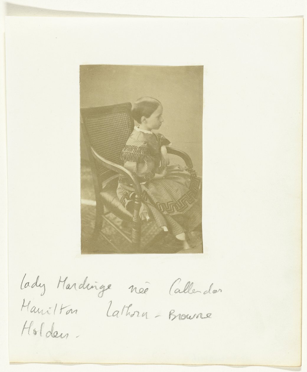 Portret dziewczynki, dalej Lady Hardinge z domu Callender Hamilton Lathorn-Browne Holden autorstwa Anonymous