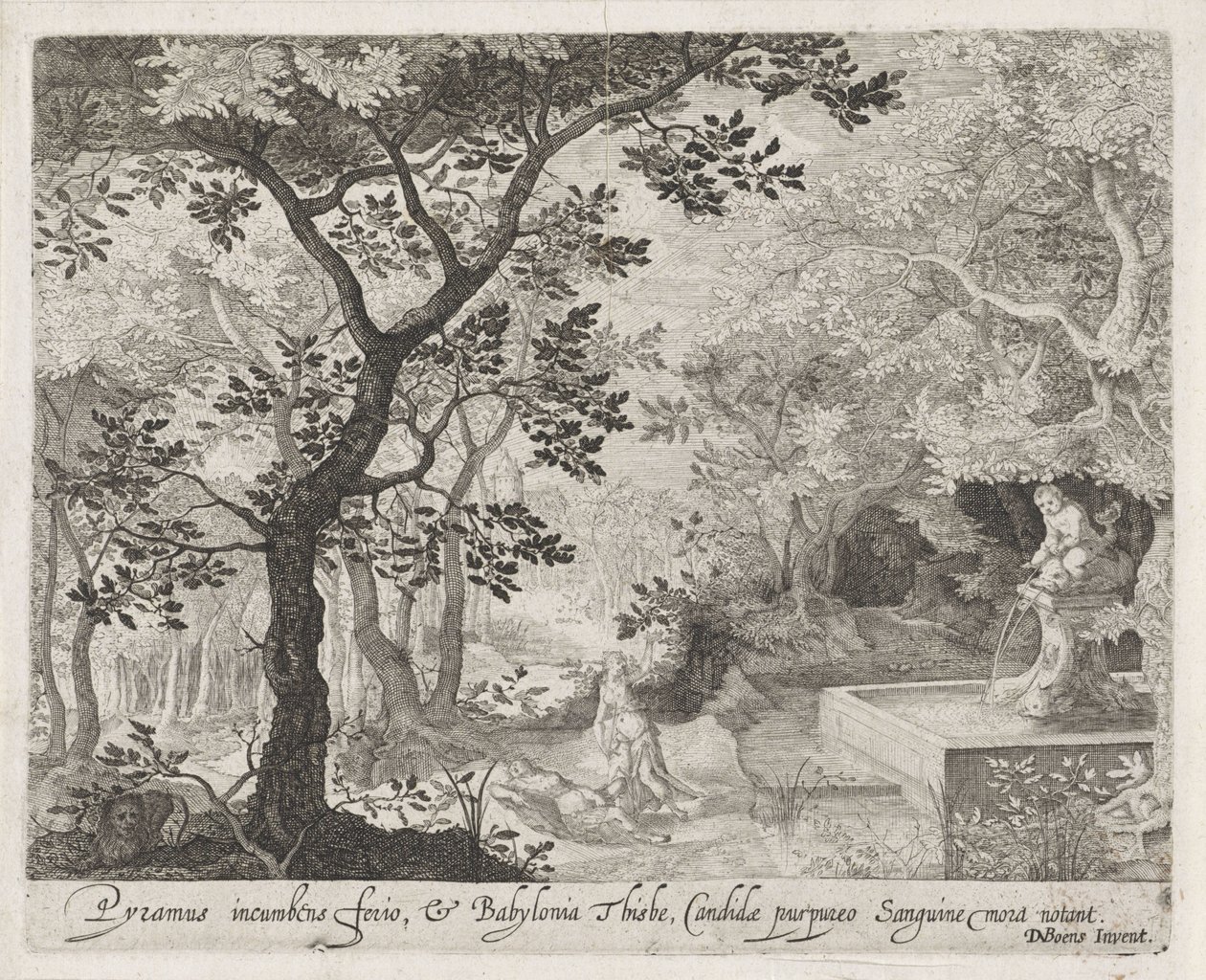 Pyramus i Thisbe Sceny z Metamorfoz Owidiusza (tytuł serii) autorstwa Anonymous
