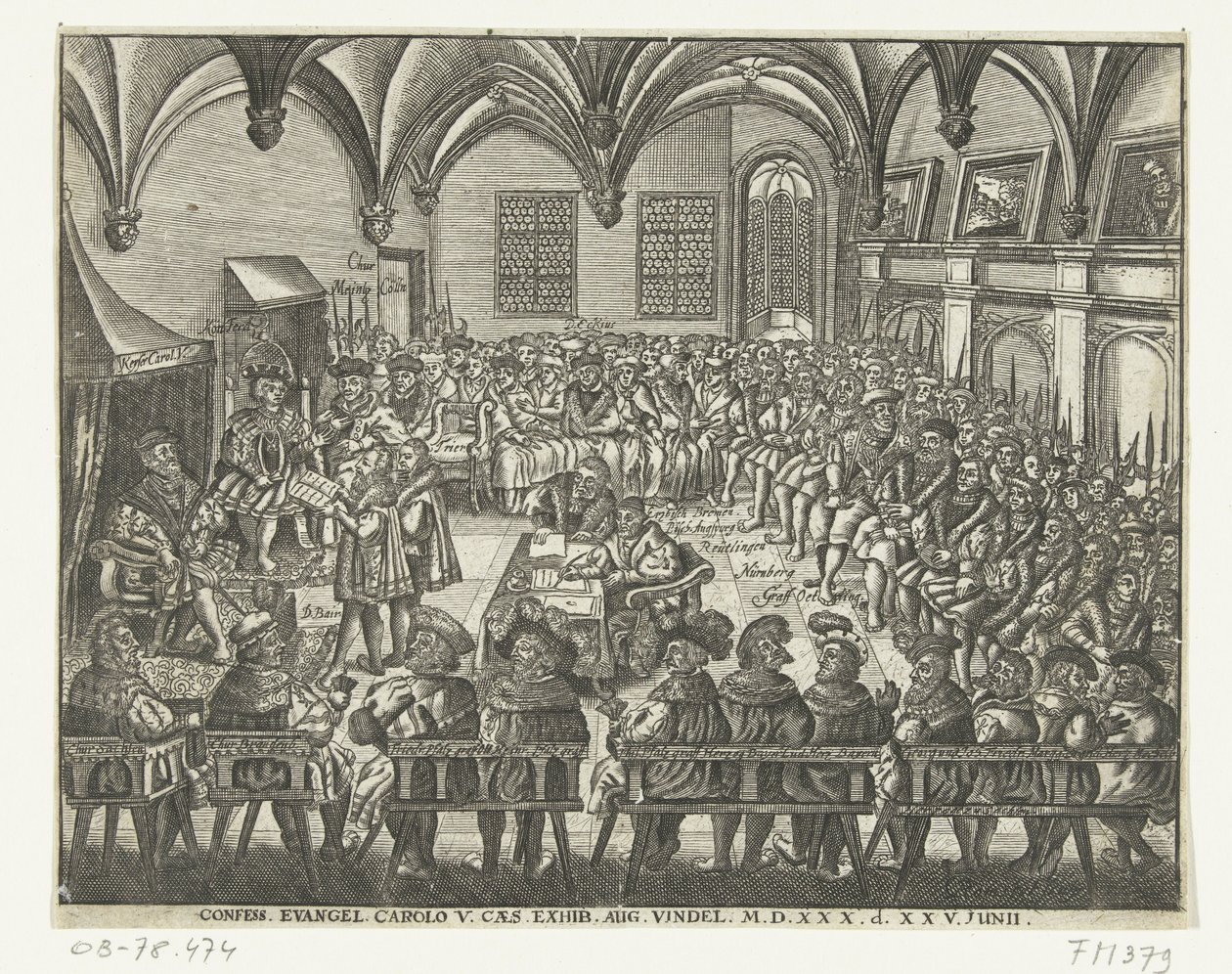 Sejm Augsburga, 1530 Wyznanie. Ewangelia. Carolo V. Caes. Wystawa. Sierpnia Findel. MDXXX. d. XXV. Junii (tytuł na obiekcie) autorstwa Anonymous