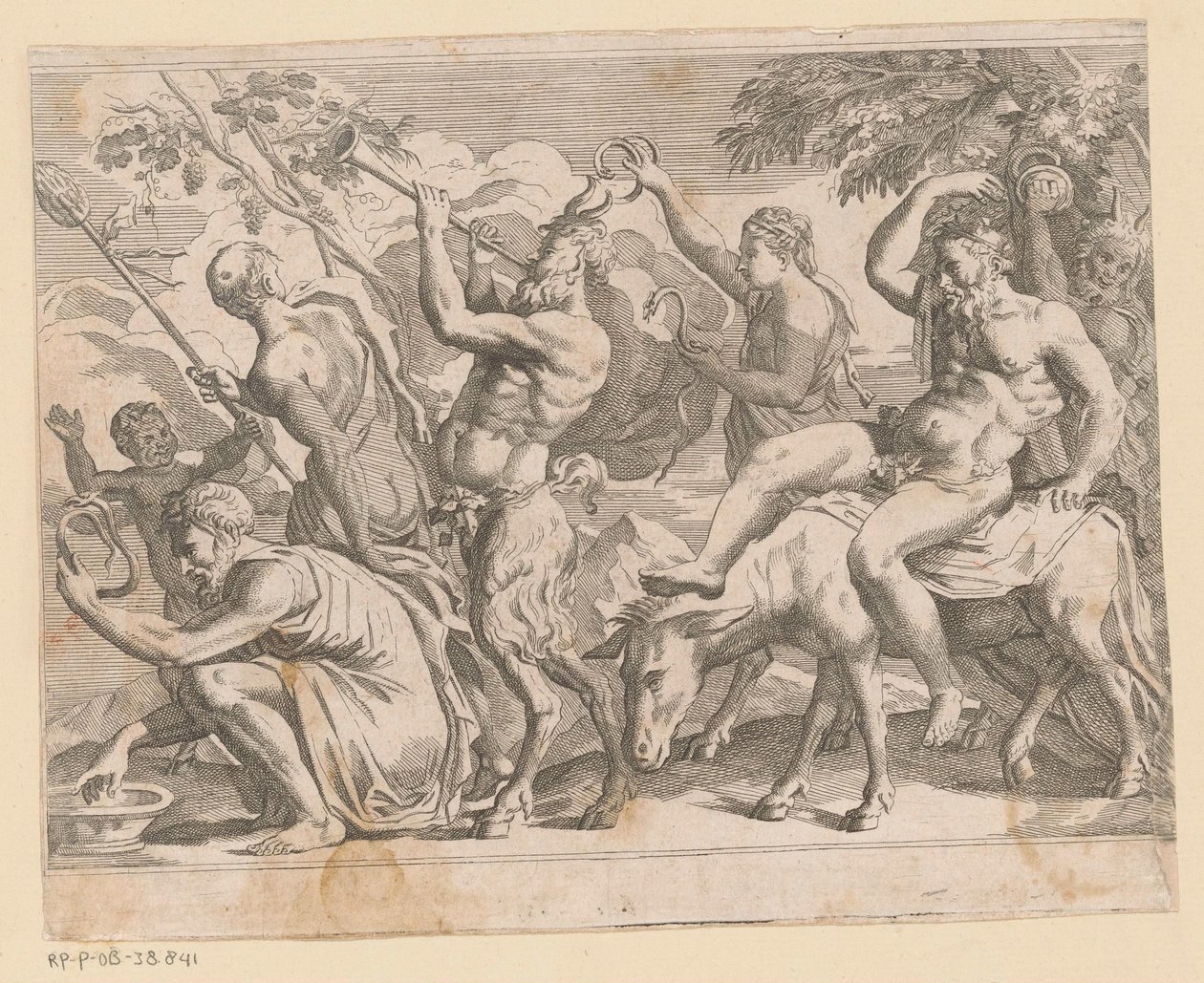 Silenus spotkał saters en maenaden autorstwa Anonymous