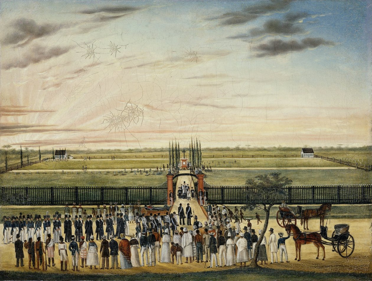 Pogrzeb ks. Joannesa Vitusa Janssena (1803-43) w Paramaribo autorstwa Anonymous